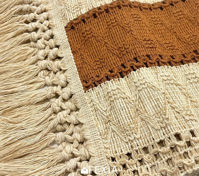 FEXIA Boho Table Runner 72 Inches Long Macrame Summer Decor Coffee Table Cover - Image 3