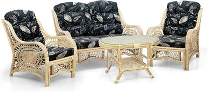 Malibu Lounge Living Accent Armchair Natural Rattan Wicker Handmade Design - Image 5