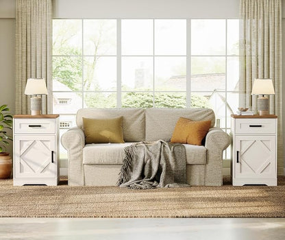 WAMPAT 32" H End Table for Living Room, Rustic Nightstand - Image 6