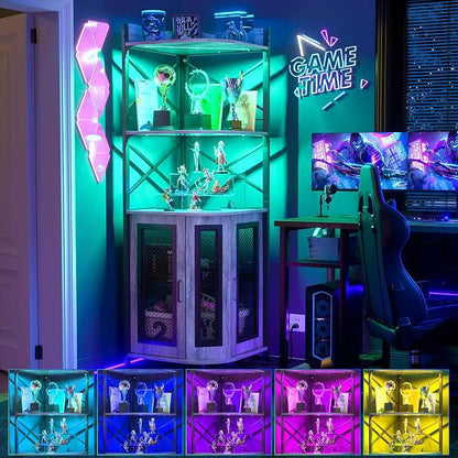 Aheaplus Corner Bar Cabinet - Image 7