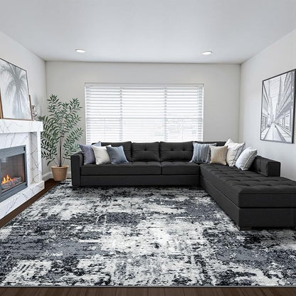 RELEANY Washable Area Rugs 8'x10' Non-Slip Modern Abstract Soft - Image 8