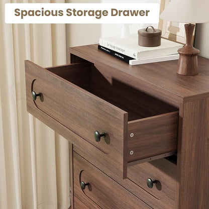 Garvee 5 Drawer Dresser for Bedroom, Wooden Mid Century Modern Chest of Drawers - Image 7