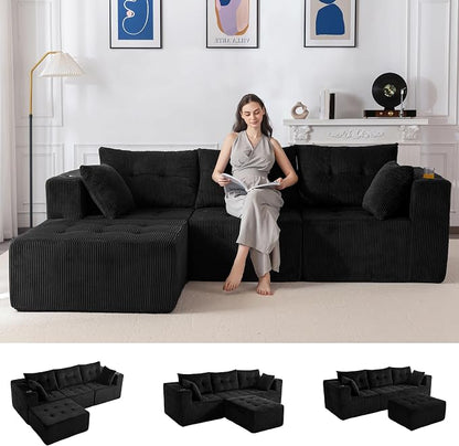 MAXYOYO Modular Sectional Sofa Couch, L Shaped Modern Cloud Couch by MAXYOYO