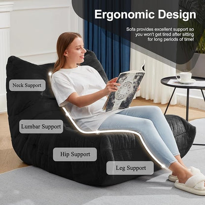 Bean Bag Chairs for Adults Giant Bean Bag Chair Memory Foam BeanBag Chair Bean - Image 5