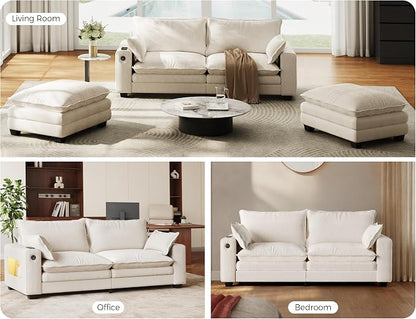 MapleGrace 80" Cloud Loveseat Sofa - Image 8