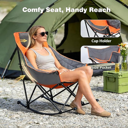 SUNNYFEEL Oversized Rocking Camping Chair, Fully Padded Patio Chair - Image 4