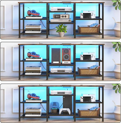 YGEOMER TV Stand for Living Room TVs Up to 55 Inches, Entertainment Center - Image 3