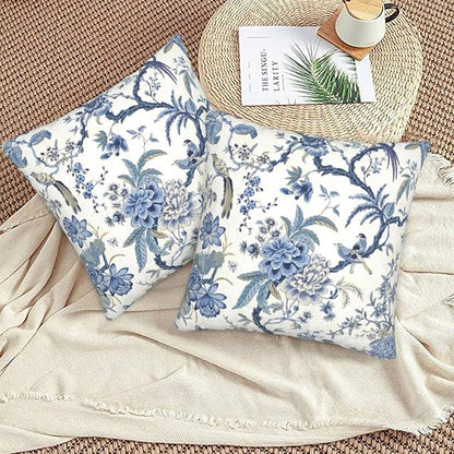 Chinoiserie Blue and White Pillow Covers 20x20 in Set of 2 - Image 2
