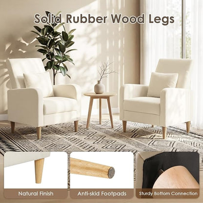 COLAMY Mid-Century Modern Upholstered Accent Chair - Image 6