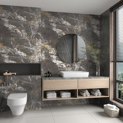 BAYYA Dark Grey/Gold Marble Contact Paper - Image 4