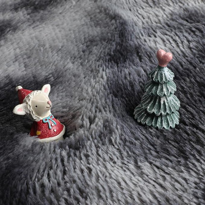 Amdrebio Tie-Dyed Dark Grey Round Area Rugs - Image 2