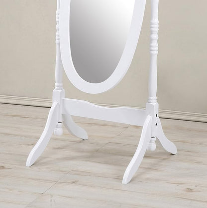 Roundhill Furniture Traditional Queen Anna Style Wood Floor Cheval Mirror - Image 2