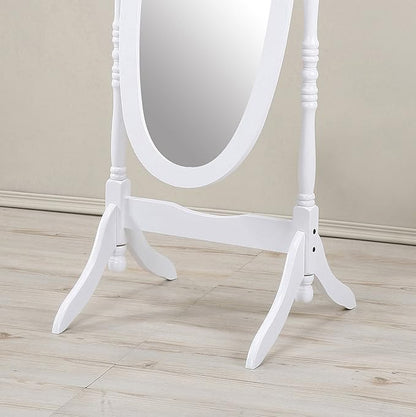 Roundhill Furniture Traditional Queen Anna Style Wood Floor Cheval Mirror - Image 3