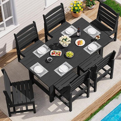SERWALL Patio Dining Sets for 10 Person, HDPE Dining Set - Image 9