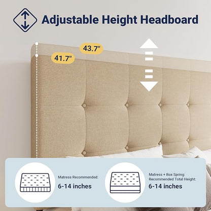 Allewie Upholstered Full Size Platform Bed Frame - Image 4