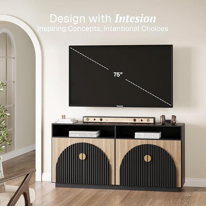 BELLEZE 65-inch Fluted Sideboard Buffet Cabinet - Image 3