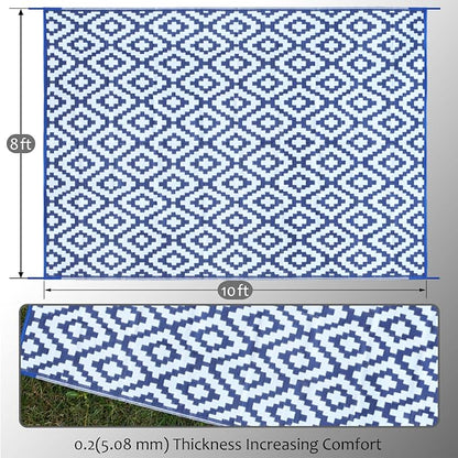 SAND MINE Reversible Mats, Plastic Straw Rug, Modern Area Rug, Large Floor Mat - Image 2