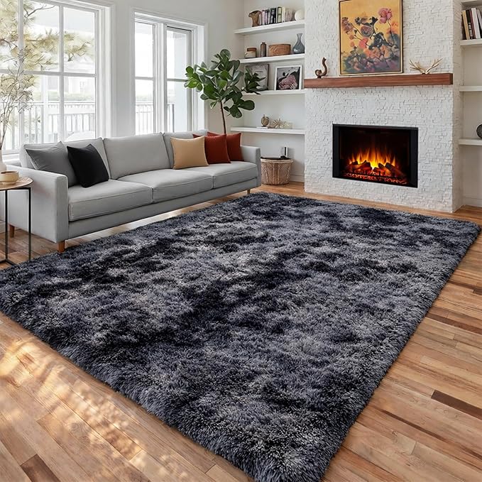 PAGISOFE Dark Grey Large Area Rugs by PAGISOFE