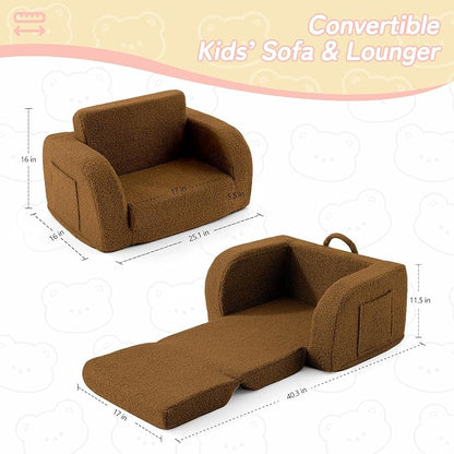 Toddler Couch, 2-in-1 Toddler Chairs Comfy 1-3 Years Old, Toddler Chair - Image 3