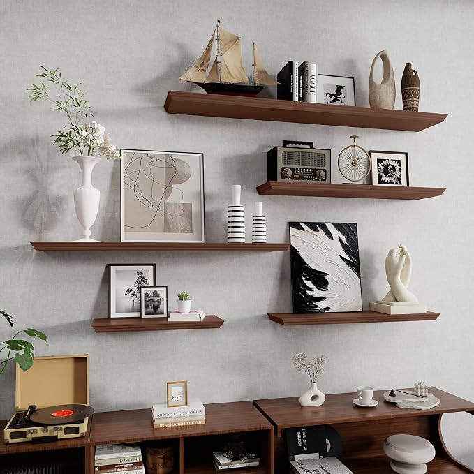 Fun Memories Floating Shelves 55 Inch Long, 9.3 Inch Deep Classic Crown Molding - Image 8