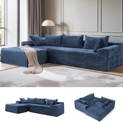 Korser 110" L-Shaped Modular Sectional Sofa by KORSER