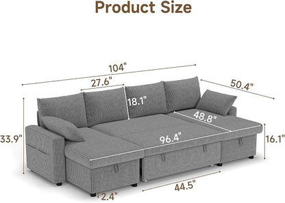Sofa Bed, Apartment and Sunroom, Dark Gray - Image 2