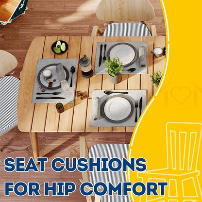 AAAAAcessories D-Shaped Chair Cushions, Featuring Ties and Removable, - Image 8