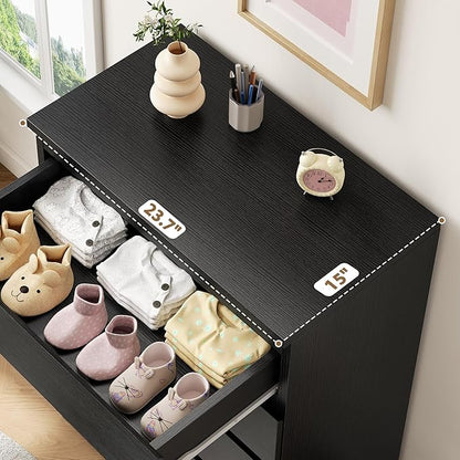 Jocoevol Black 5 Drawer Dresser - Image 4