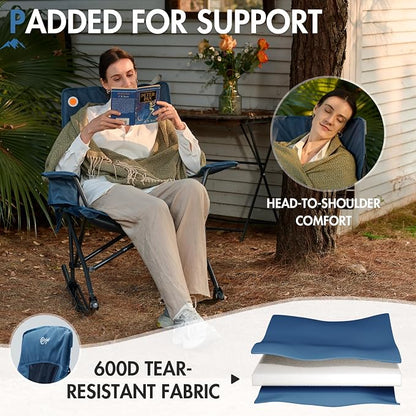 Portal Outdoor Rocking Chair Camping Folding Portable Rocker - Image 4