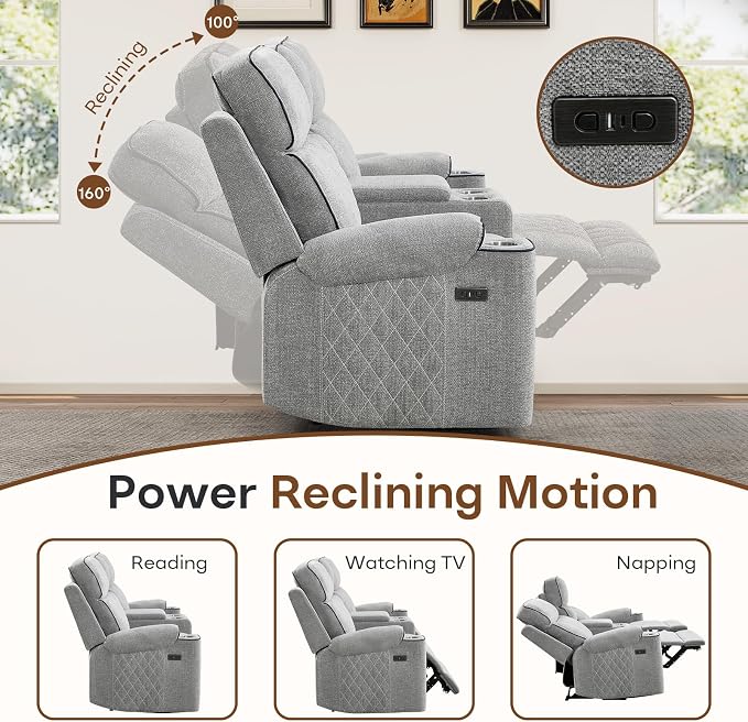 HAOMARKETS 3-Piece Power Recliner Sofa Set - Image 3