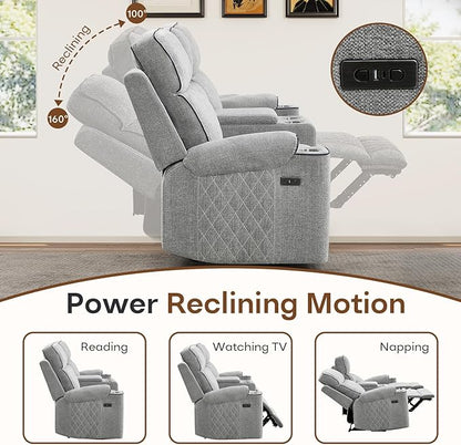 HAOMARKETS Power Reclining Loveseat Sofa - Image 3