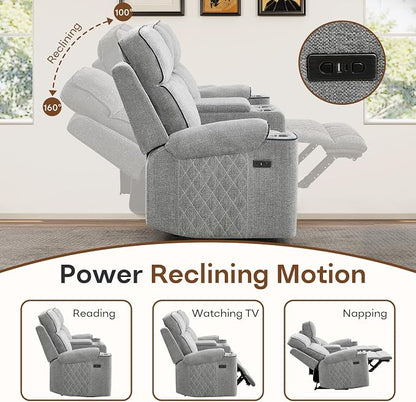 HAOMARKETS 3-Piece Power Recliner Sofa Set - Image 3