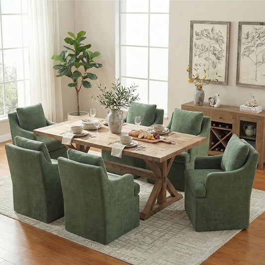 VKNOW Upholstered Dining Chairs Set of 6, Modern Kitchen Chairs Dining Room by VKNOW