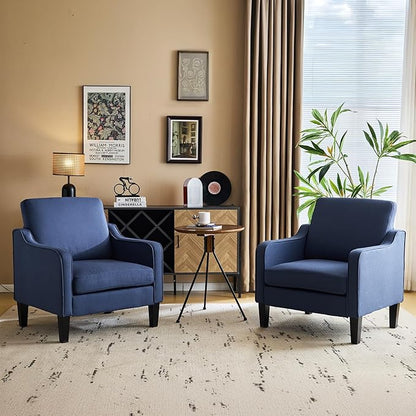 VINGLI Modern Accent Chairs Set of 2, Upholstered Sofa Chair Reading Chair by VINGLI