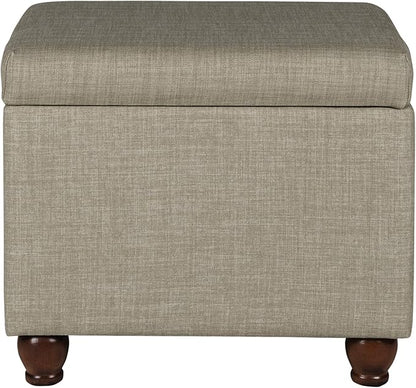 Homepop Home Decor | Upholstered MediumRectangular Storage Ottoman | Hinged Lid - Image 5