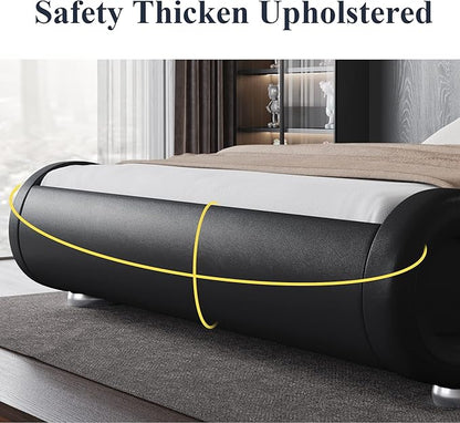 Allewie King Size Upholstered Platform Bed Frame - Image 6