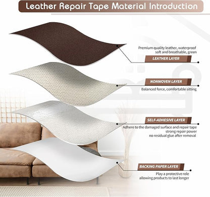 KING MOUNTAIN Leather Repair Patch, 2 Packs 9 x 11 Inches self Adhesive Leather - Image 3