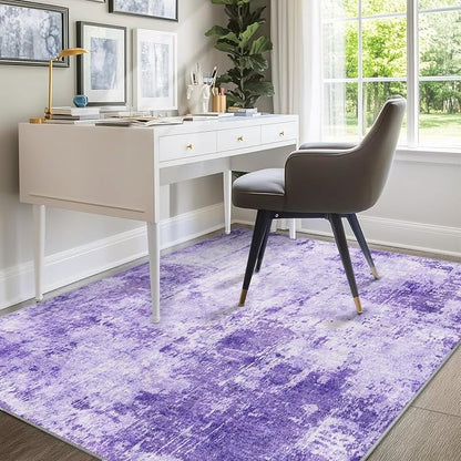 RELEANY Washable Area Rugs 8'x10' Non-Slip Modern Abstract Soft - Image 8