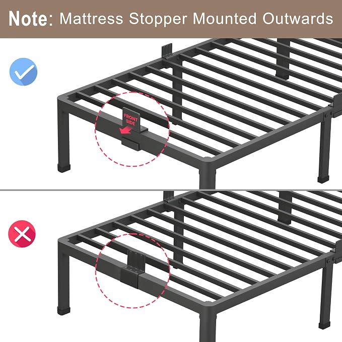 ROIL 4 inch Full Size Bed Frame - Image 6