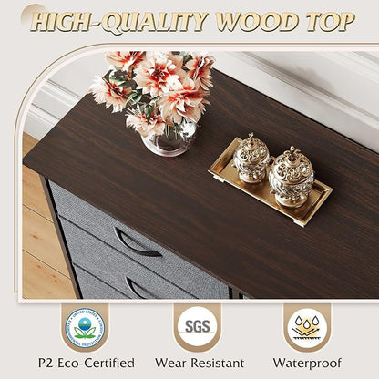 WLIVE 75.5'' Dresser for Bedroom, TV Stand for 85, 65 Inch TV, 12 Drawer Long - Image 8