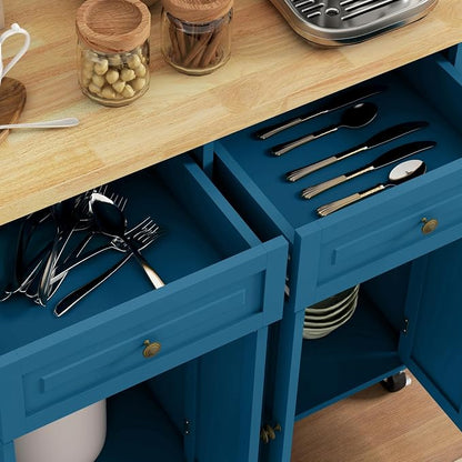 HOMCOM Kitchen Island Cart - Image 9