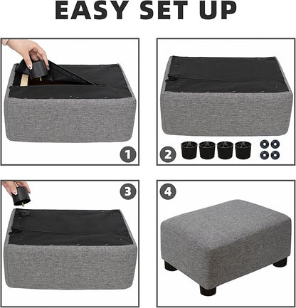 CAROLMADE Small Foot Stool Ottoman Footstool - Image 7