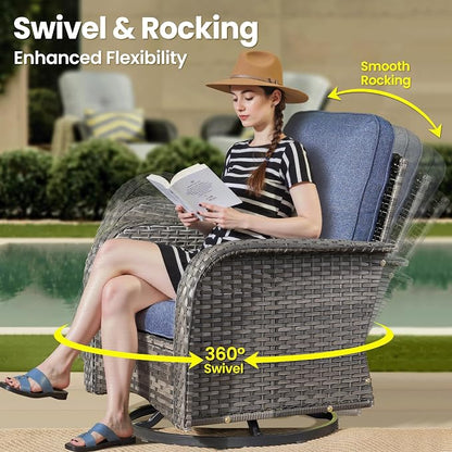 ovios 8-Piece Patio Furniture Set, Outdoor Wicker Sofa - Image 2