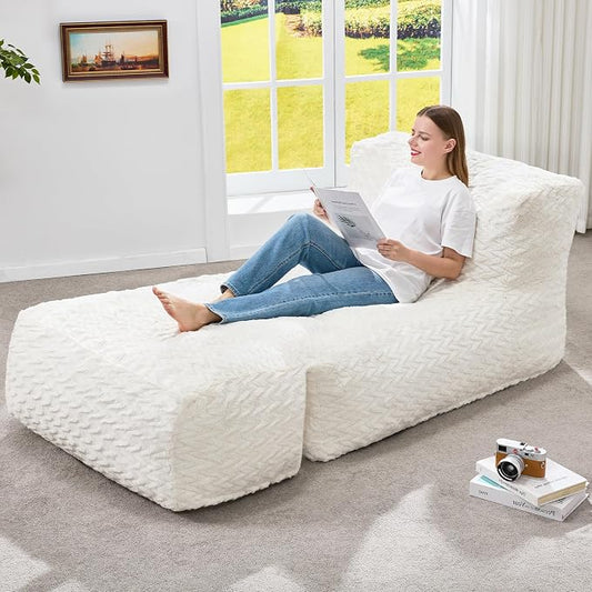 Hobestluk Bean Bag Chair Big Bean Bag Lounger by YourHomeDeservesMore