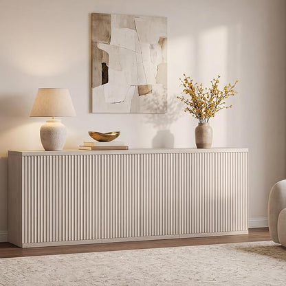 SICOTAS Buffet Cabinet with Storage Accent Sideboard Modern Credenza with Doors - Image 4