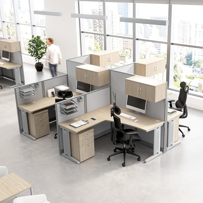 Bush Business Furniture 65-inch L Shaped Cubicle Desk - Image 4