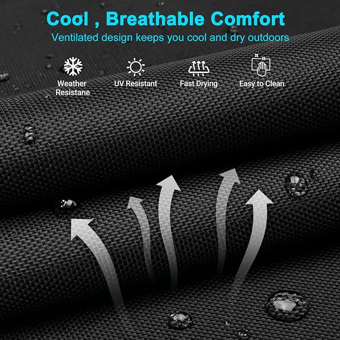 ABORON Chaise Lounge Chair, 5 Positions Padded Outdoor Tanning Chair, Heavy - Image 4