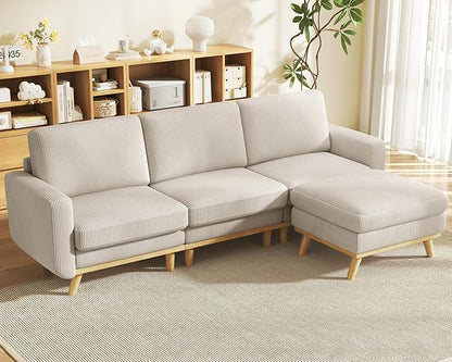 Vesgantti 97" Modular Sectional Sofa Light Gray, L-Shaped Couch by Vesgantti