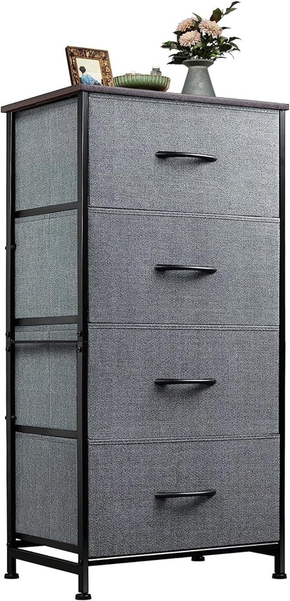 WLIVE Dresser with 4 Drawers, Storage Tower, Organizer Unit, Fabric Dresser by WLIVE