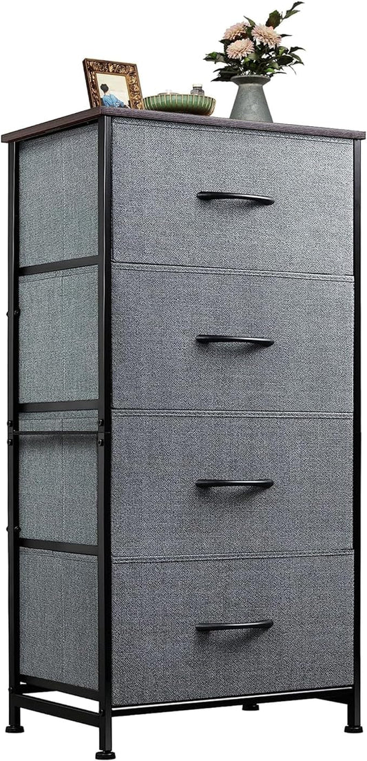 WLIVE Dresser with 4 Drawers, Storage Tower, Organizer Unit, Fabric Dresser by WLIVE